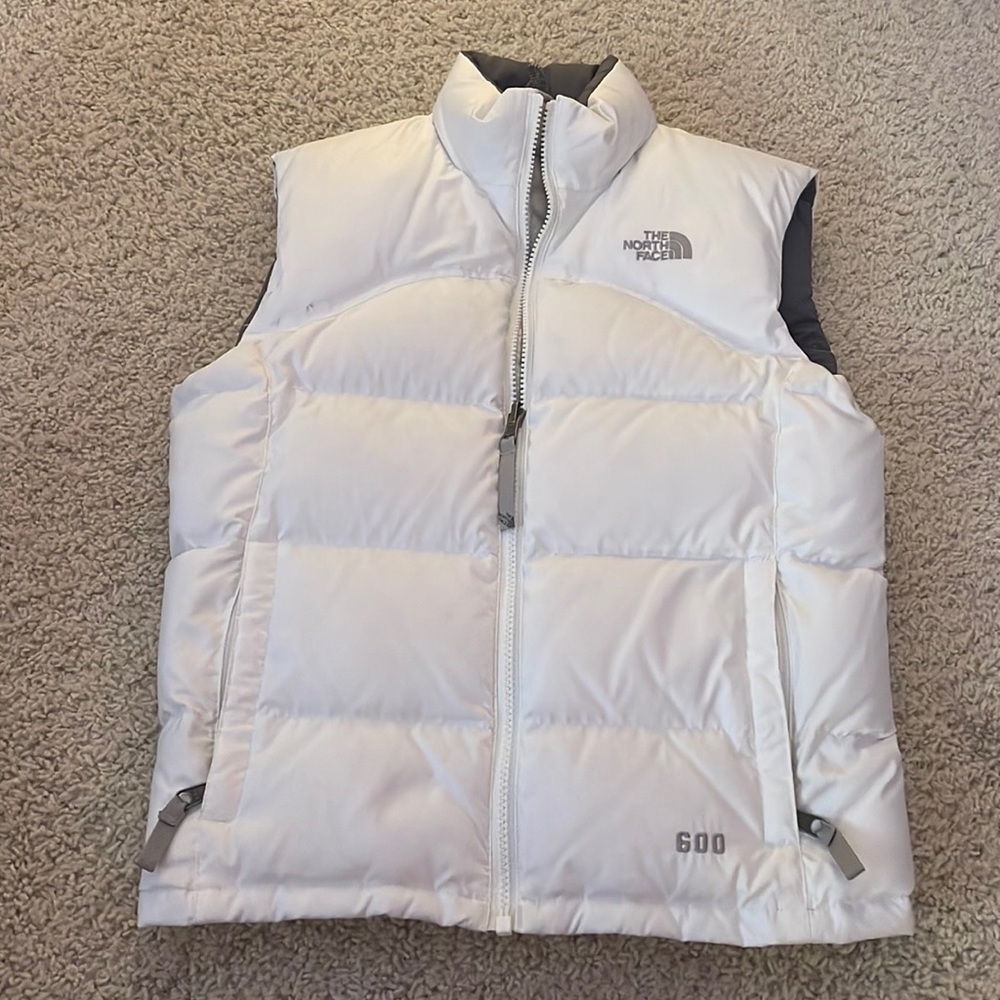 White North Face Puffer Vest